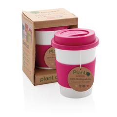 Vue Tasse à café en PLA de couleur rose| Krokrodeal