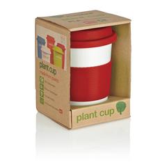 Vue Tasse à café en PLA de couleur rouge| Krokrodeal