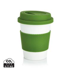Vue Tasse à café en PLA de couleur vert| Krokrodeal