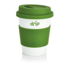 Vue Tasse à café en PLA de couleur vert| Krokrodeal