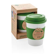 Vue Tasse à café en PLA de couleur vert| Krokrodeal