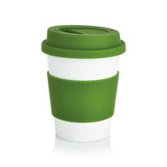 Vue Tasse à café en PLA de couleur vert| Krokrodeal