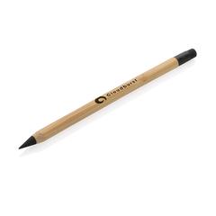 Vue Crayon infini en bambou avec gomme de couleur marron| Krokrodeal