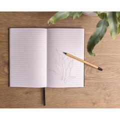 Vue Crayon infini en bambou avec gomme de couleur marron| Krokrodeal