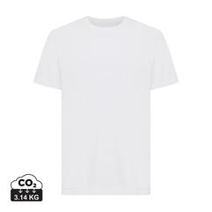 Vue T-shirt coupe décontractée en coton recyclé Iqoniq Kakadu de couleur blanc| Krokrodeal