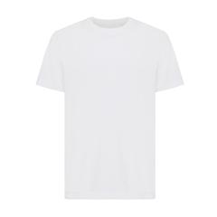 Vue T-shirt coupe décontractée en coton recyclé Iqoniq Kakadu de couleur blanc| Krokrodeal