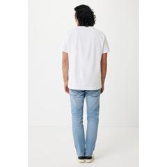 Vue T-shirt coupe décontractée en coton recyclé Iqoniq Kakadu de couleur blanc| Krokrodeal