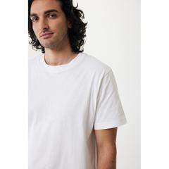Vue T-shirt coupe décontractée en coton recyclé Iqoniq Kakadu de couleur blanc| Krokrodeal