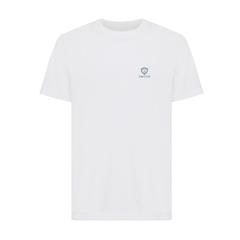Vue T-shirt coupe décontractée en coton recyclé Iqoniq Kakadu de couleur blanc| Krokrodeal