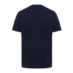 Vue T-shirt coupe décontractée en coton recyclé Iqoniq Kakadu de couleur bleu| Krokrodeal