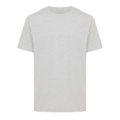 Vue T-shirt coupe décontractée en coton recyclé Iqoniq Kakadu de couleur gris| Krokrodeal