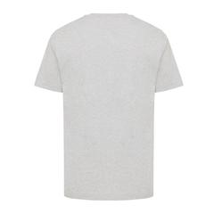Vue T-shirt coupe décontractée en coton recyclé Iqoniq Kakadu de couleur gris| Krokrodeal