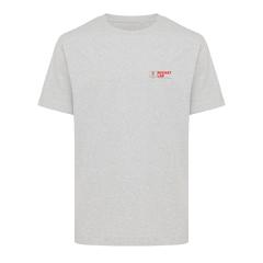 Vue T-shirt coupe décontractée en coton recyclé Iqoniq Kakadu de couleur gris| Krokrodeal