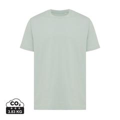 Vue T-shirt coupe décontractée en coton recyclé Iqoniq Kakadu de couleur vert| Krokrodeal