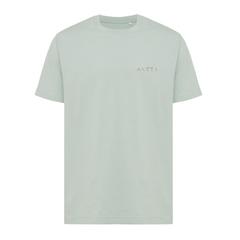 Vue T-shirt coupe décontractée en coton recyclé Iqoniq Kakadu de couleur vert| Krokrodeal