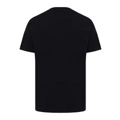 Vue T-shirt coupe décontractée en coton recyclé Iqoniq Kakadu de couleur noir| Krokrodeal
