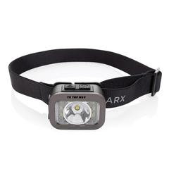 Vue Lampe torche frontale en ABS recyclé RCS Gear X de couleur gris| Krokrodeal