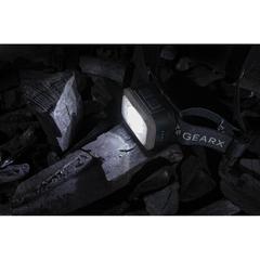 Vue Lampe torche frontale en ABS recyclé RCS Gear X de couleur gris| Krokrodeal