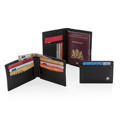 Vue Portefeuille anti RFID de couleur noir| Krokrodeal
