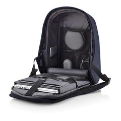 Vue Sac à dos antivol Bobby Hero Small de couleur bleu| Krokrodeal