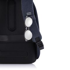 Vue Sac à dos antivol Bobby Hero Small de couleur bleu| Krokrodeal