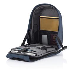 Vue Sac à dos antivol Bobby Hero Small de couleur bleu| Krokrodeal