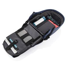 Vue Sac à dos antivol Bobby Hero Small de couleur bleu| Krokrodeal