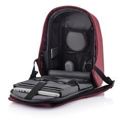 Vue Sac à dos antivol Bobby Hero Small de couleur rouge| Krokrodeal
