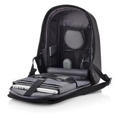 Vue Sac à dos antivol Bobby Hero Small de couleur noir| Krokrodeal