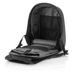 Vue Sac à dos antivol Bobby Hero Small de couleur noir| Krokrodeal
