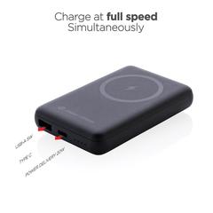 Vue Powerbank 5000mAh en plastique recyclé RCS Urban V Los Altos de couleur noir| Krokrodeal