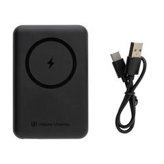Vue Powerbank 5000mAh en plastique recyclé RCS Urban V Los Altos de couleur noir| Krokrodeal