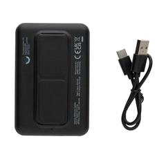 Vue Powerbank 5000mAh en plastique recyclé RCS Urban V Los Altos de couleur noir| Krokrodeal