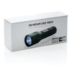 Vue Lampe torche CREE 3 W medium de couleur noir| Krokrodeal