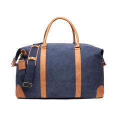 Vue VINGA Duffle bag en toile recyclée RCS Bosler de couleur bleu| Krokrodeal