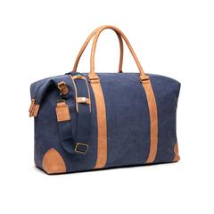 Vue VINGA Duffle bag en toile recyclée RCS Bosler de couleur bleu| Krokrodeal