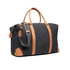 Vue VINGA Duffle bag en toile recyclée RCS Bosler de couleur noir| Krokrodeal