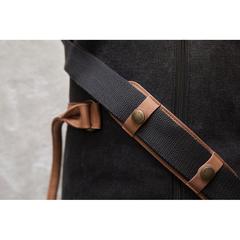 Vue VINGA Duffle bag en toile recyclée RCS Bosler de couleur noir| Krokrodeal