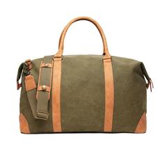 Vue VINGA Duffle bag en toile recyclée RCS Bosler de couleur vert| Krokrodeal
