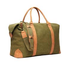 Vue VINGA Duffle bag en toile recyclée RCS Bosler de couleur vert| Krokrodeal