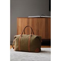 Vue VINGA Duffle bag en toile recyclée RCS Bosler de couleur vert| Krokrodeal