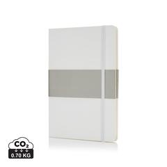 Vue Carnet A5 à couverture rigide de couleur blanc| Krokrodeal