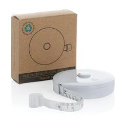 Vue Mètre ruban de tailleur en plastique recyclé RCS de couleur blanc| Krokrodeal