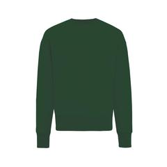 Vue Sweater à col rond en coton recyclé Iqoniq Kruger de couleur vert| Krokrodeal
