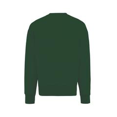 Vue Sweater à col rond en coton recyclé Iqoniq Kruger de couleur vert| Krokrodeal