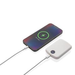 Vue Powerbank magnétique 5000mAh en plastique RCS MagBoost de couleur blanc| Krokrodeal