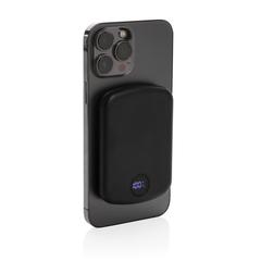 Vue Powerbank magnétique 5000mAh en plastique RCS MagBoost de couleur noir| Krokrodeal
