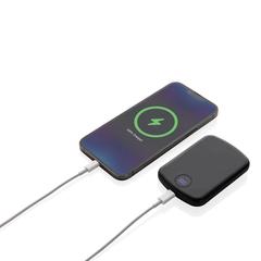 Vue Powerbank magnétique 5000mAh en plastique RCS MagBoost de couleur noir| Krokrodeal