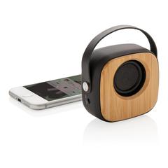 Vue Enceinte fashion en bambou 3W de couleur noir| Krokrodeal