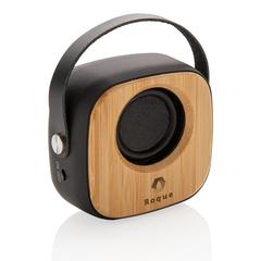 Vue Enceinte fashion en bambou 3W de couleur noir| Krokrodeal